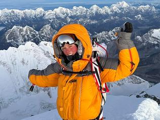 17/05/2022 Gabby Kanizay at the summit of Mt Everest.. Gabby is the youngest Australian female to climb both Everest and Lhotse. picture : Facebook