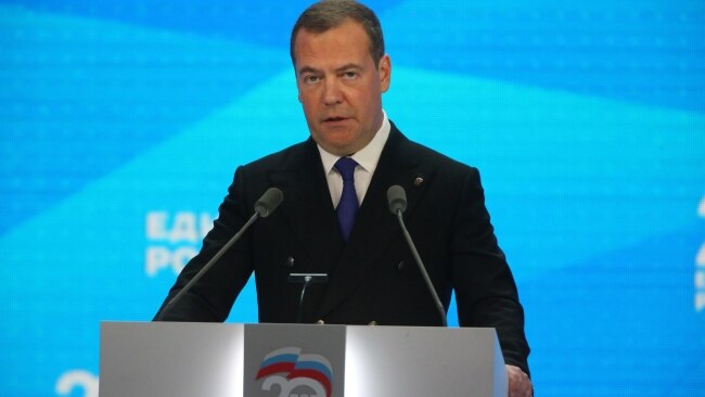 Former President Dmitry Medvedev Says Any Attempt To Arrest Putin Would