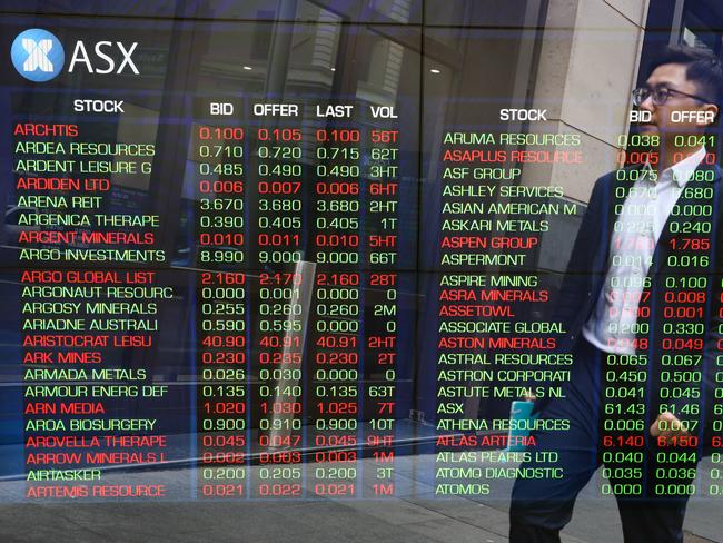 SYDNEY, AUSTRALIA  - AUGUST 16 2023: A view of the digital boards at the Australian Stock Exchange in Sydney.  Picture: NCA Newswire / Gaye Gerard