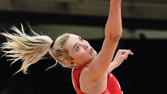 Helen Housby of England during the Netball World Cup