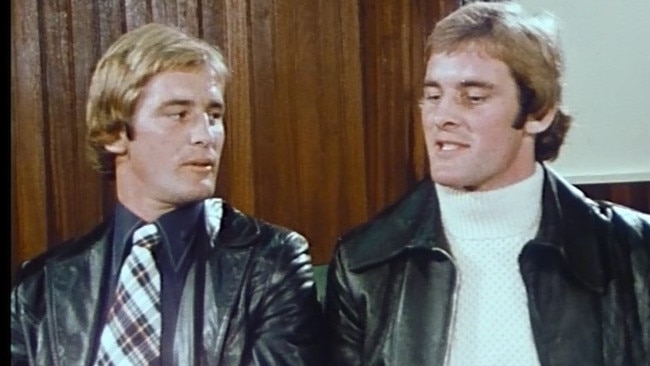 Brothers Paul and Chris Dawson during an appearance on ABC television in 1975.