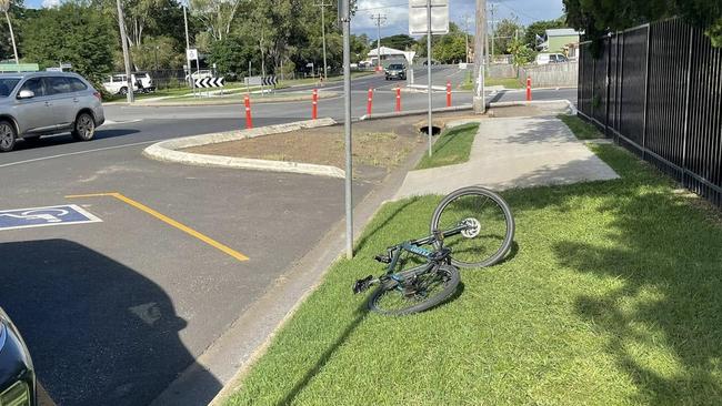 The alleged car thief staked out the car on an alleged stolen bike and upgraded to a Nissan Dualis on Monday afternoon. Picture: Supplied