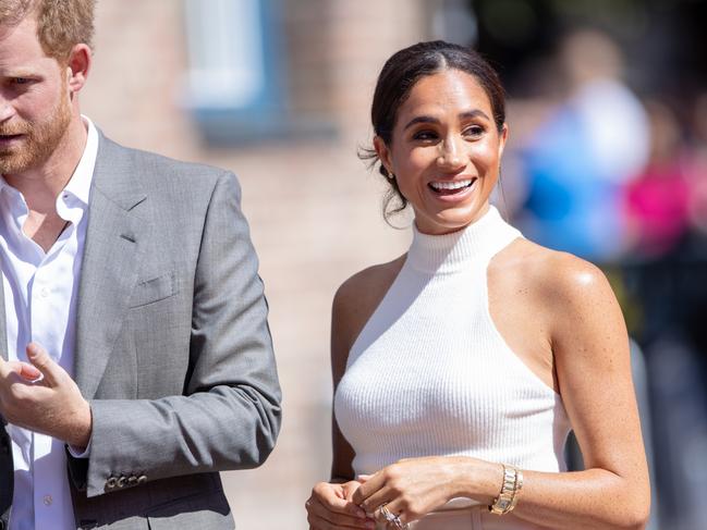 Prince Harry and Meghan, Duchess of Sussex on the red carpet in Dusseldorf. Picture: Joshua Sammer/Getty Images.