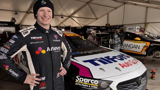 Campbell Logan, of Hobart, is carving his motor racing career in the Supercars' Super2 series. Picture James Bresnehan