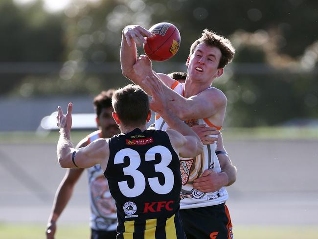 GFL: Geelong West v Colac. No 4. Tanner Lovell for Geelong West.