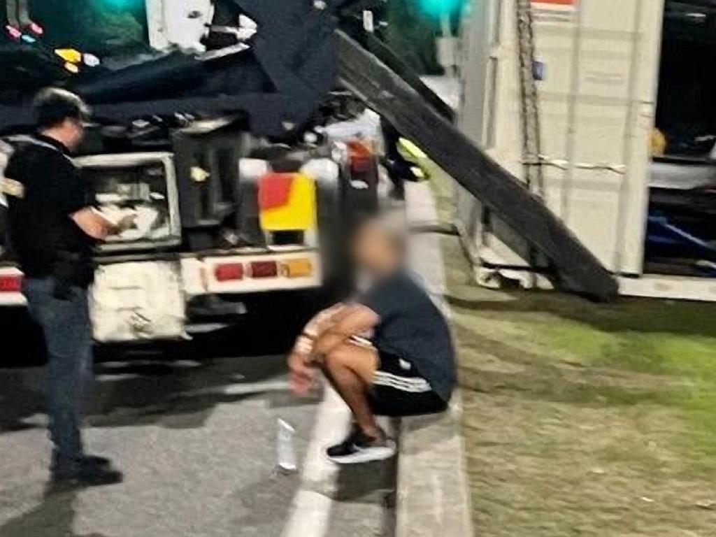 Fugitive Mostafa Baluch was discovered inside a shipping contained attempting to cross the Queensland border. Picture: NSW Police.