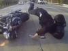 Watch: Motorcyclist’s horror headfirst crash on motorway