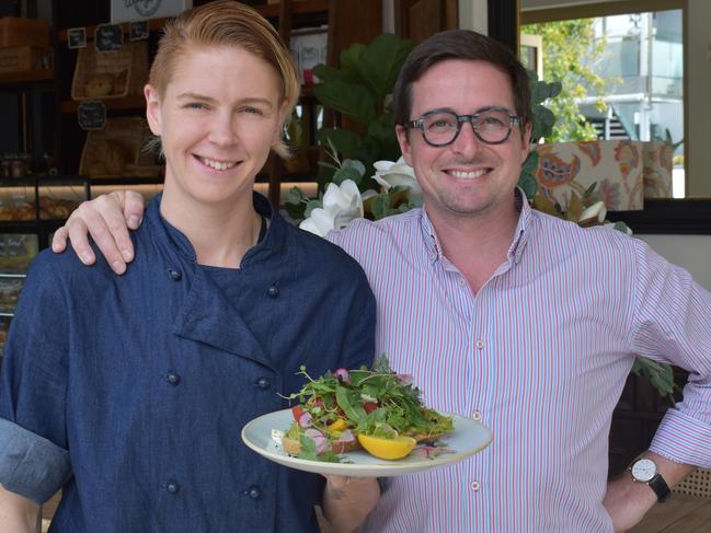 Head Chef Sacha Ryan-Dryden and Owner Tim Lepoutre of Brontes in Noosaville