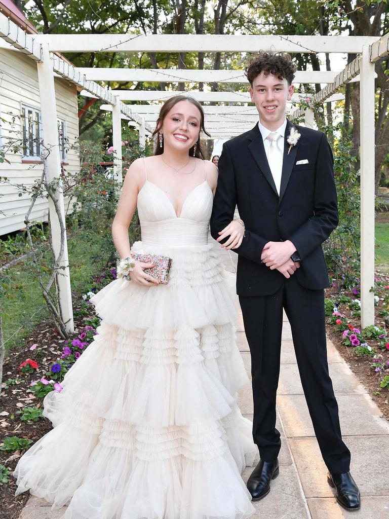 Gabriella Waterfall and Ollie Brightwell at Glennie School Formal. Picture: Patrick Woods.