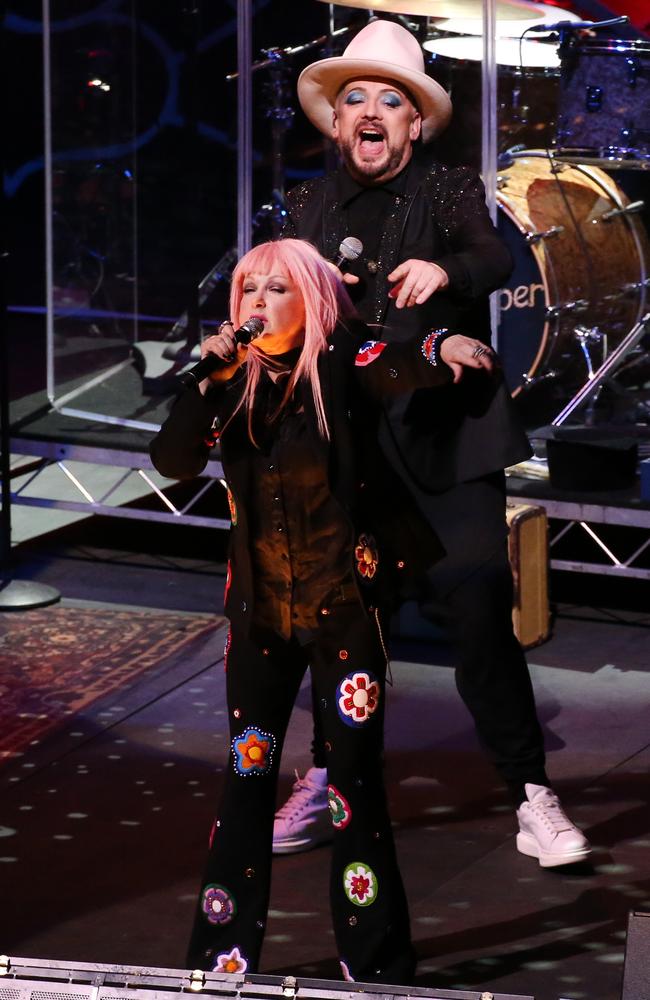 Cyndi Lauper and Boy George are great friends. Picture: Richard Dobson