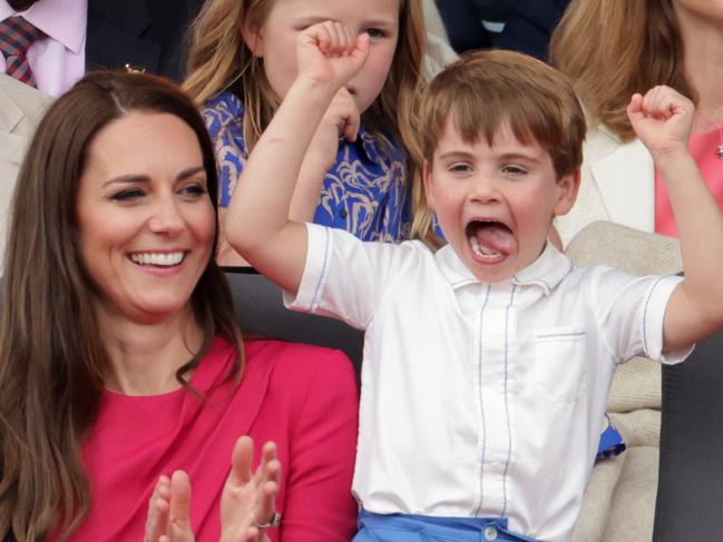 Prince Louis clearly thought he was at a football match. Picture: Chris Jackson/WPA/Getty Images