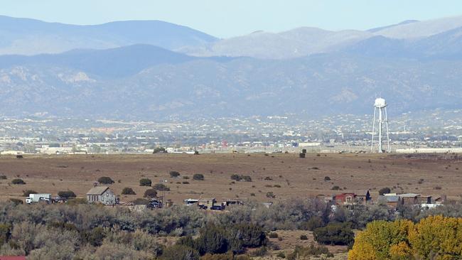 Police were called to the set of the Alec Baldwin film Rust following the tragedy. Picture: Luis Sánchez Saturno/Santa Fe New Mexican,