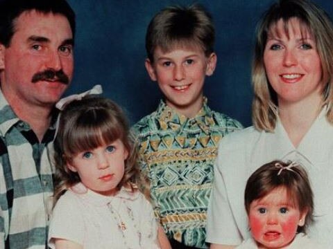 Jane Thurgood-Dove with husband Mark and children Ashley, Scott and Holly.