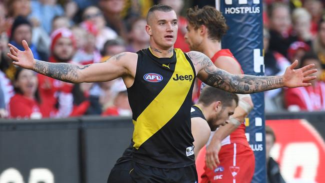 It’s all about Dusty for Richmond. Picture: AAP