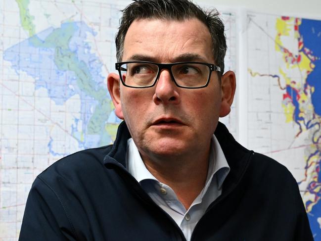 Victorian Premier Daniel Andrews visits the Shepparton Incident Control Centre in Shepparton, Victoria, Tuesday, October 18, 2022. The ADF has been called in to help flood victims in Victoria, with authorities predicting more than 7500 proprieties could be impacted. Picture: NCA NewsWire / POOL / Joel Carrett