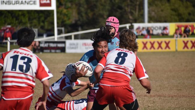 Brisbane Broncos Old Boys action: Keebra Park v Palm Beach Currumbin.