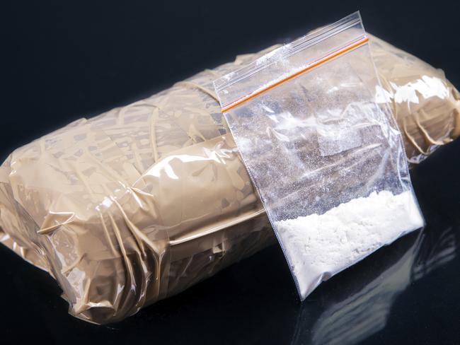 Generic photo of cocaine powder in plastic bag. Picture: iStock