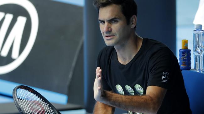 Roger Federer is relaxed ahead of the Australian Open. Picture: AP