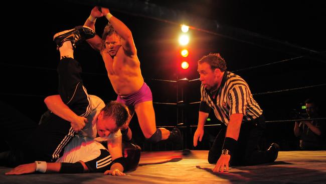Wrestling at the Thebarton Theatre in 2008.