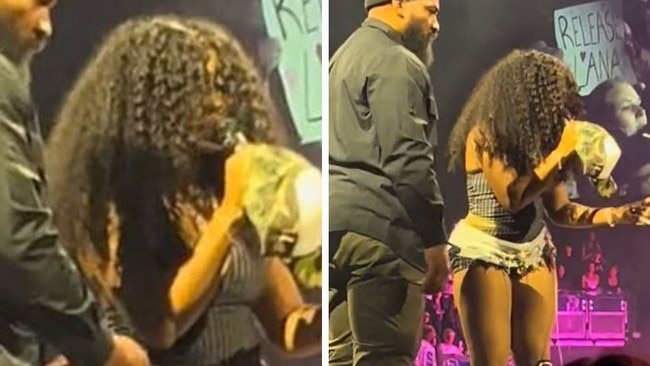 Sza tells off fans at Melbourne show.