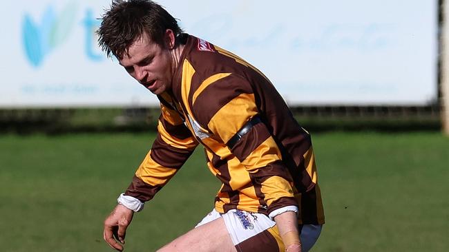 Riley Paterson in action for Woodend-Hesket. Picture: Hamish Blair