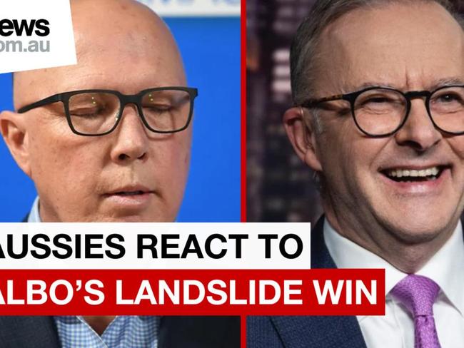 Aussies react to Albanese landslide win against Dutton