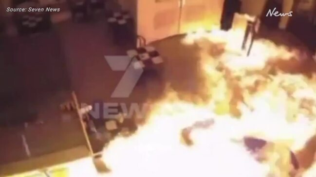 CCTV captures moment arsonists set fire to Adelaide business