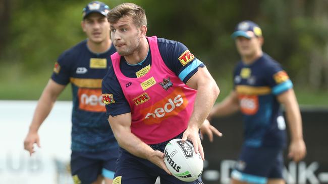 Jai Arrow at Titans training. Picture: Chris Hyde/Getty Images