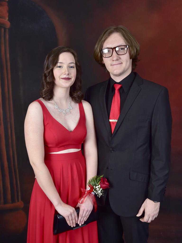 Jade Bartley and Levi Rothwell at the 2016 Centralian Senior College formal. Picture: HANNAH MILLERICK / NT NEWS