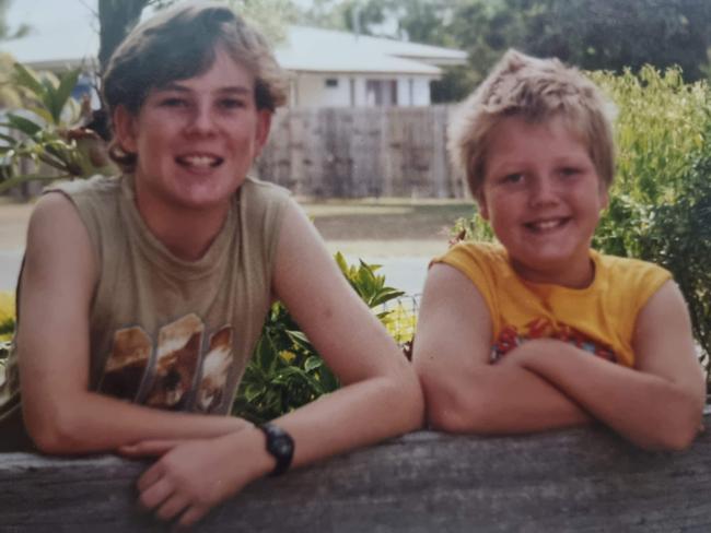 William Grimes with his brother David in their younger years.