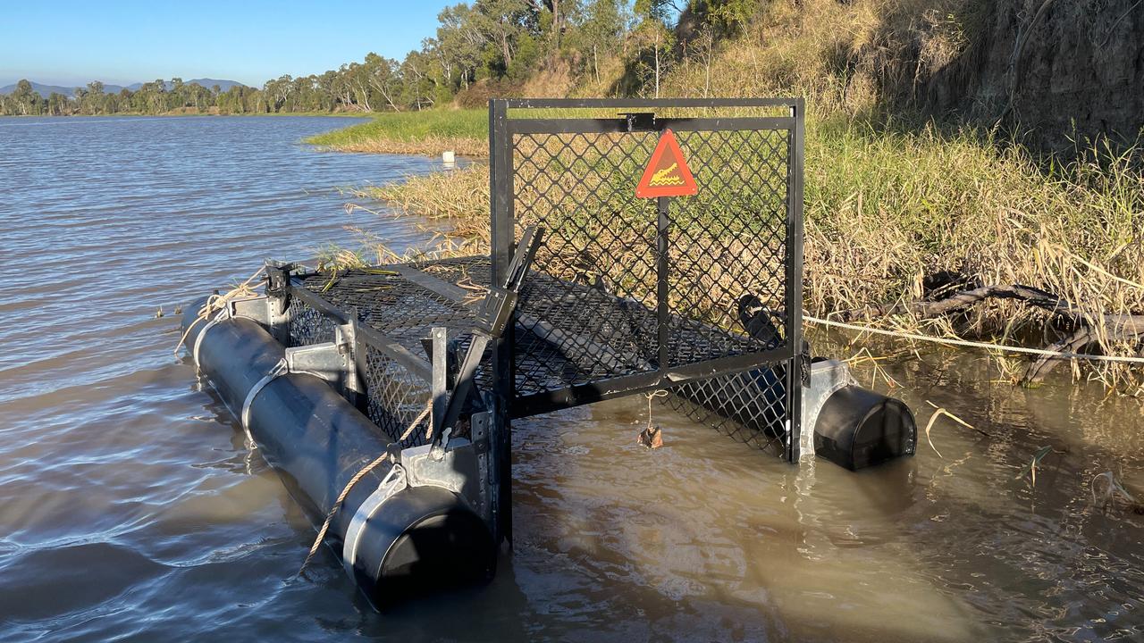 The floating trap was set back in May. Picture: Twitter