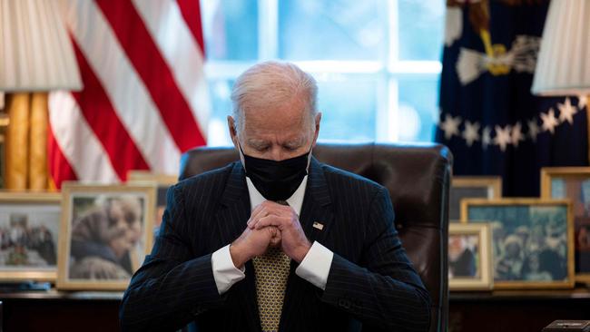 Biden prepares to sign the Paycheck Protection Program (PPP) Extension Act of 2021 into law. Picture: AFP