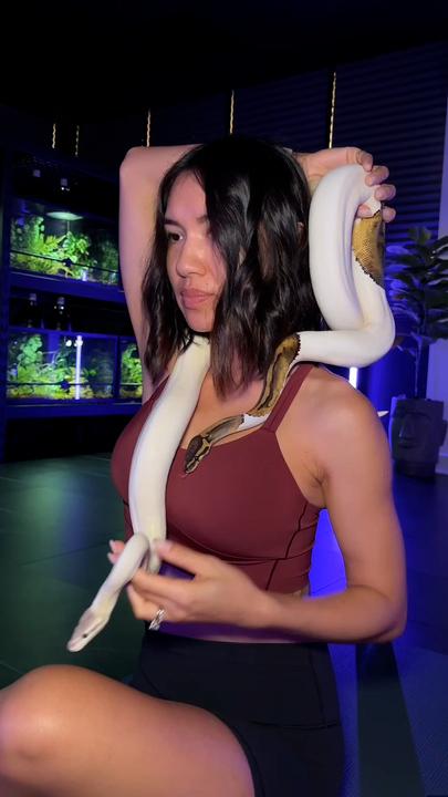 Yoga studio offers relax-sssing opportunity to practice with pythons