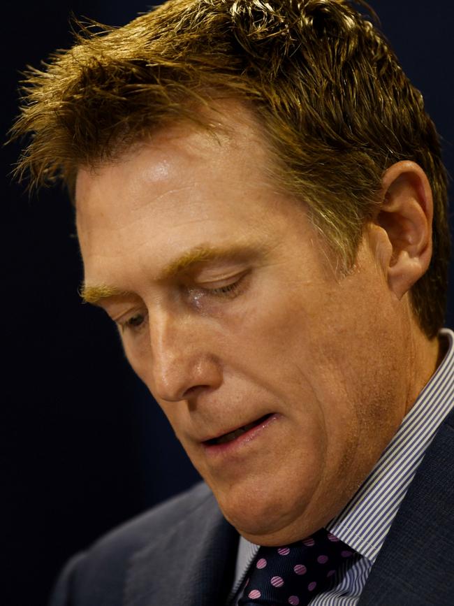 Christian Porter at the press conference.