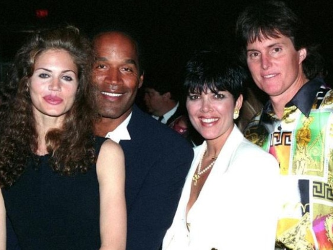 OJ Simpson with then girlfriend Paula Barbieri and Kris and Bruce Jenner. Picture: Supplied