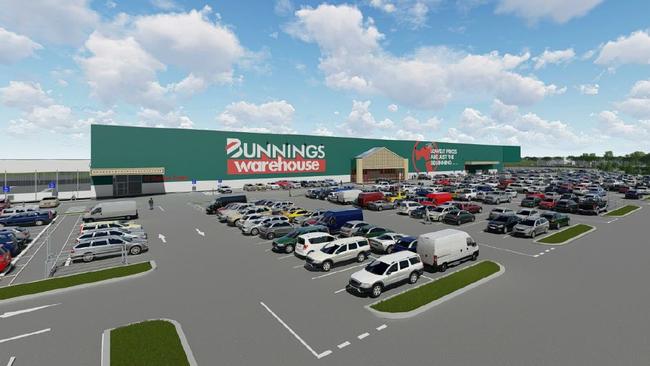 Artists impression of the Bunnings Warehouse planned for Caboolture. Image: Moreton Bay Regional Council PD Online