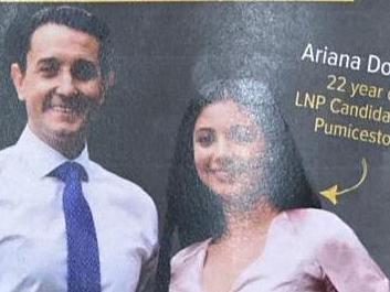 The United Workers’ Union flyer attacking LNP candidate Ariana Doolan.