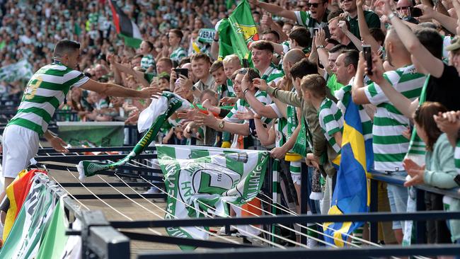 Tom Rogic is a Celtics favourite, and he’d be popular in Canberra. Pic: Getty Images