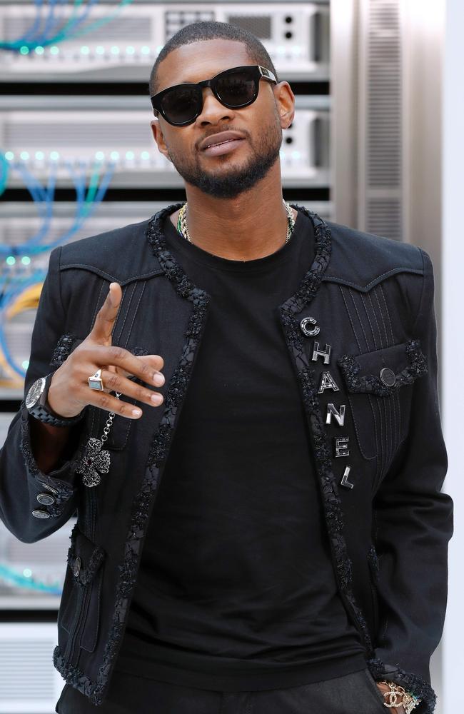 Usher attends the Chanel show as part of the Paris Fashion Week Womenswear Spring/Summer 2017 on October 4, 2016. Picture: AFP