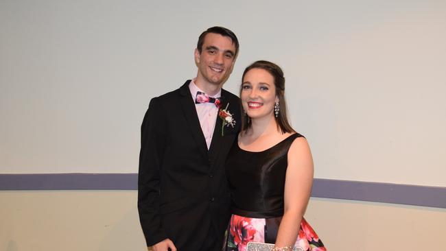 Connor Goldwater and Ella Gartery at the Warwick State High School formal on November 15, 2018.
