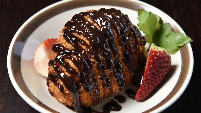 Fried ice cream is a must at Benyue Kitchen. Picture: Andrew Henshaw