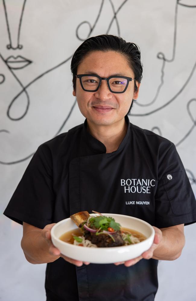 Chef Luke Nguyen with his 'Beef Short Rib Pho' . Picture: Supplied