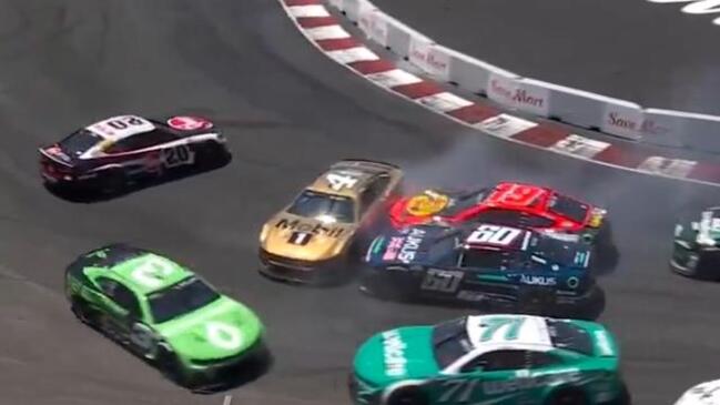 Nascar pile up causes race chaos