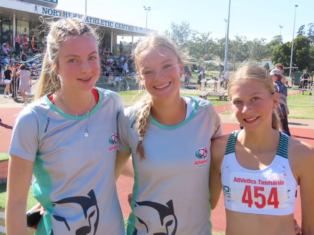 Emma Grubb, Lacey Tilyard and Mia Van Neutegem. Picture: Jon Tuxworth