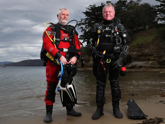 Seadragons divers Michael Jacques and Keith Thomas-Wursh. Picture: Nikki Davis-Jones