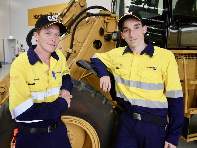 Scott Mathison, 18, of Nerada and Max Telford, 17, of Edmonton, have begun apprenticeships at Hastings Deering