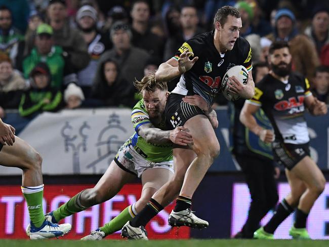 A big Bathurst crowd added atmosphere to the Panthers’s clash with Canberra. Picture: AAP