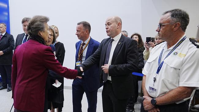 Princess Anne thanks emergency responders following an incident on Monday evening when a car ploughed into a crowd of people during Liverpool FC's Premier League Picture: Peter Byrne – WPA Pool/Getty Images