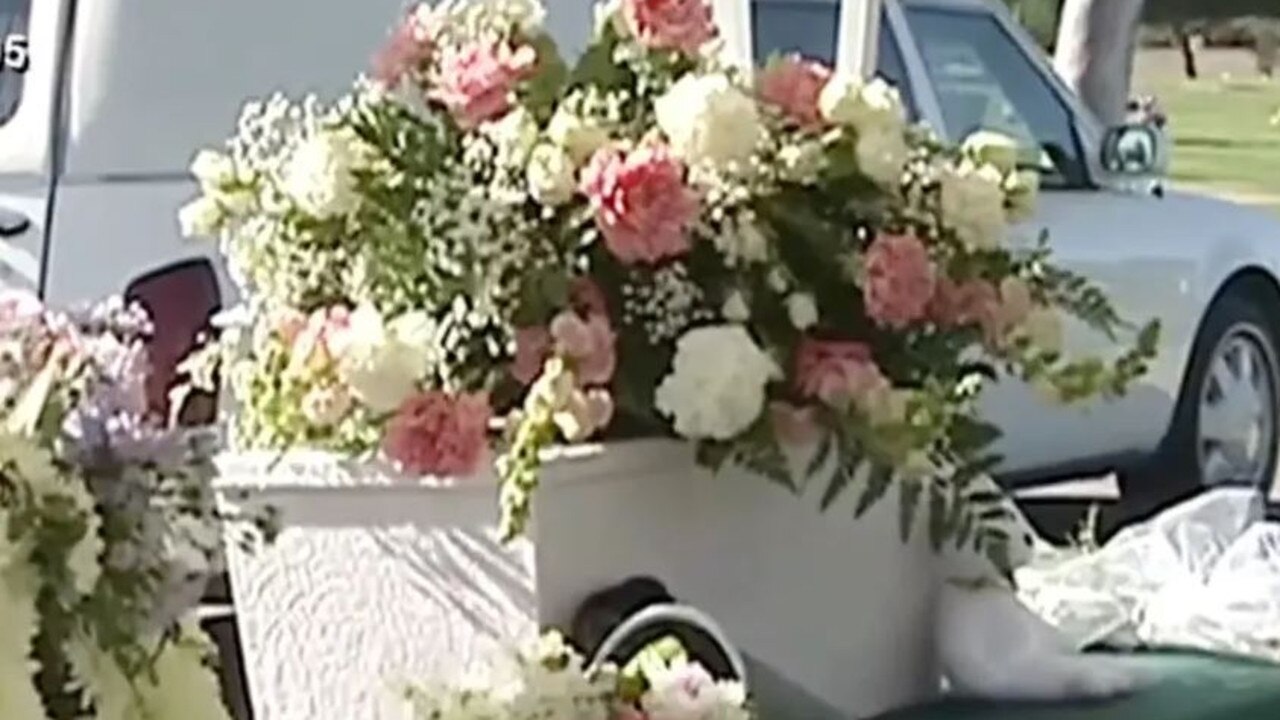 A small funeral was held for the infant in December 2005. Picture: Supplied