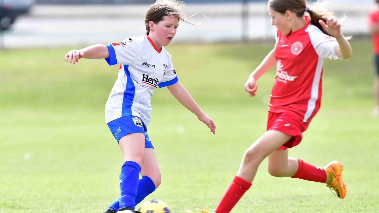 SOCCER: U 13 girls, Woombye V Nambour Yandina United. Picture: Patrick Woods.